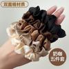Elegant Satin Large Intestine Hair Band French High-End Light Luxury Headband Fat Intestine Rubber Band Hair Accessories Women'S Five-Color Suit