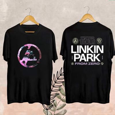 Offizielles Linkin-Park From Zero World Tour T-Shirt für Herren, Unisex, Harajuku, O-Ausschnitt, kurzärmelig, Popmusik-Shirt, Fan-Geschenk