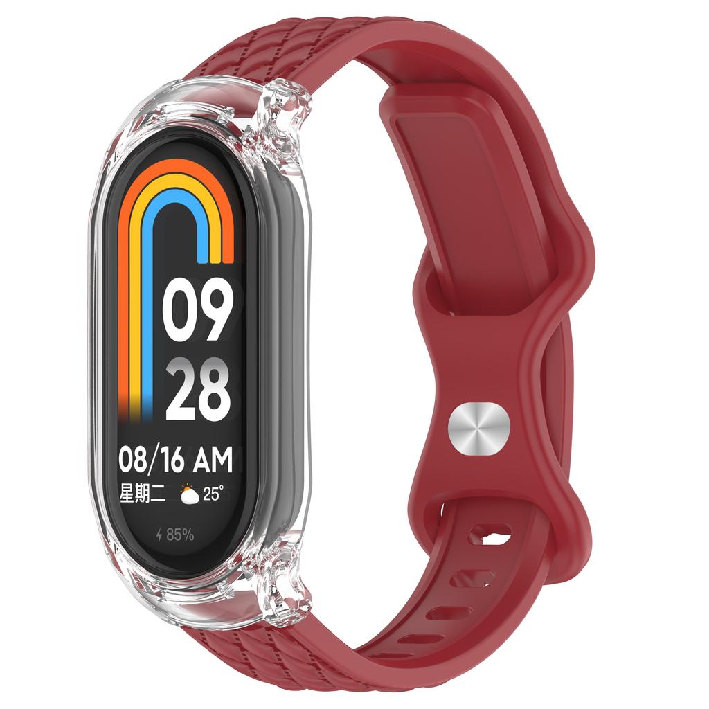 Кожаный силиконовый ремешок для Mi Band 10/34567/8/9 Ширина ремешка 12 мм Пряжка с одним кольцом Сделано в Китае
