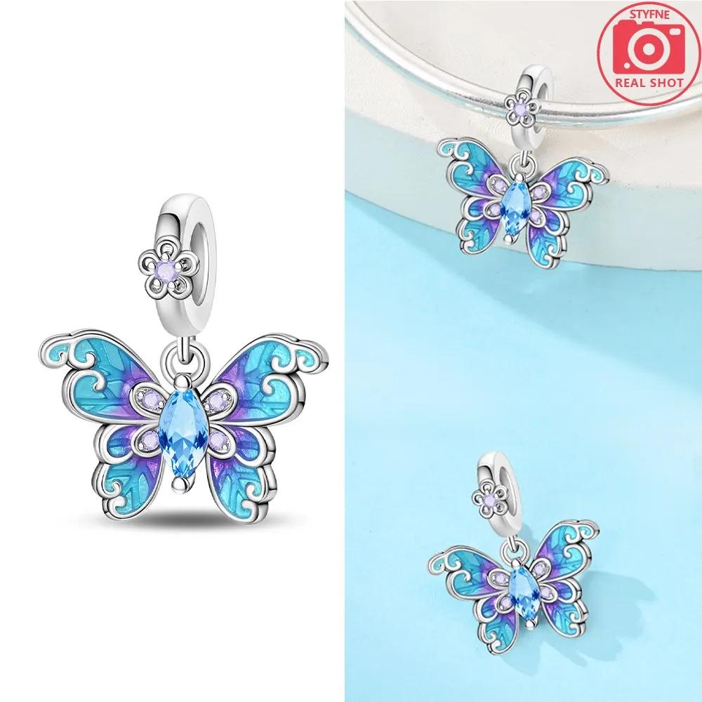Butterfly Cross Pendant Copper Colors Charm Beads Fit Original Charms Bracelet Beads For Women Jewelry Making Gifts