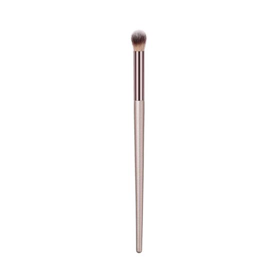 1Pc Champagne Gold Handle Eyebrow Foundation Powder Flame Makeup Brush Portable