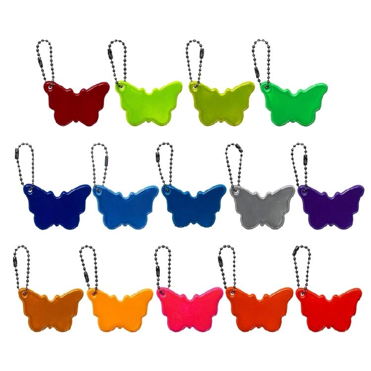 Outdoor Sicherheit Reflektierender Schlüsselanhänger PVC Taschenanhänger Taschenanhänger für Wanderer & Biker