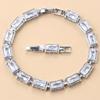 Accessori da Matrimonio a 13 Colori   Bracciale Bangle da Donna Zirconia Cubica Blu Gioielli da Sposa Per Donne Spedizione Gratuita
