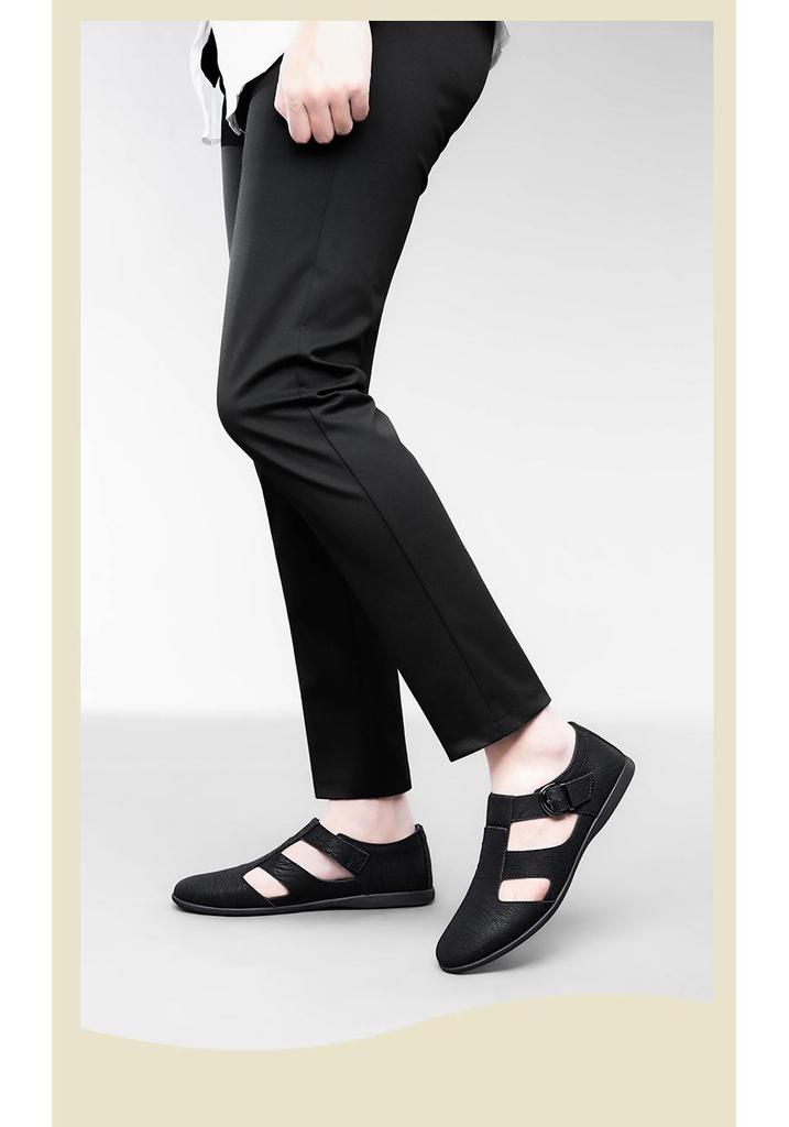 2024 Men's Summer Breathable Leather Pointed Toe Slip-On Casual Sandals