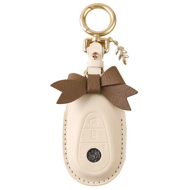 2022 Mercedes-Benz C260L Women’s Handmade Leather Key Cover for S-Class, C-Class, E-Class, GLC, AMG
