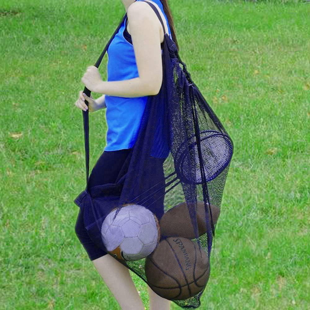 Bag Drawstring Thickened Basketball Storage Bag Sports Ball Bag Large Capacity Mesh Ball Bag