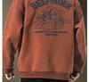 Men's Trendy Brand Heavyweight Round Neck Sweatshirt - Autumn Loose Casual Print with Velvet Long Sleeves