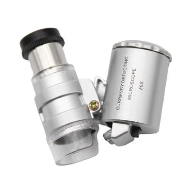 Jewelry Appreciation Microscope with LED Adjustable Jeweler Loupe Folding Handheld Magnifying Glass for Jewelry Observation
