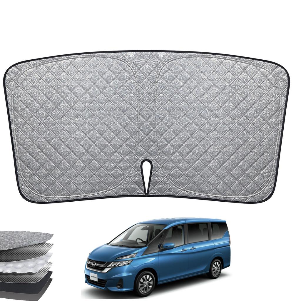 Osłona przeciwsłoneczna na przednią szybę samochodu Nissan Serena C27 (2016 - 2021), Słońce na przednią szybę samochodu