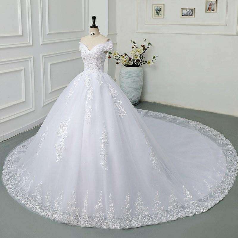 Off The Shoulder Prinsesse Sweetheart Brudekjole For Kvinner Glitter Ermeløs Vintage Brud Brude Tilpasset