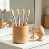 Set Of 4 Wooden Gourd Handle Art Brushes For Professional Artists 55KF