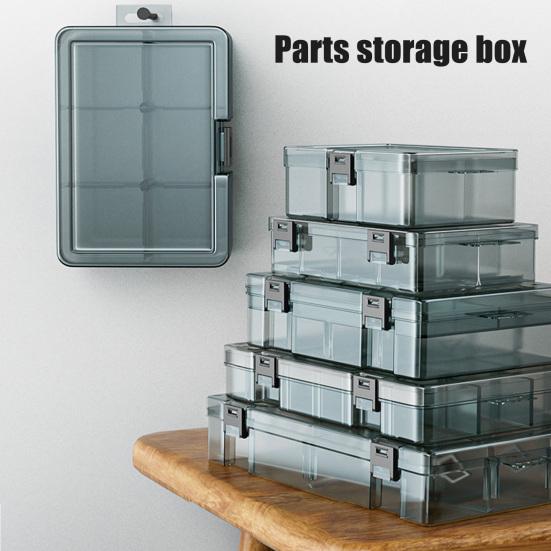 Workbench Tool Storage Box 6/8/10/18/21 Grids Heavy Duty Hardware Screw Bolts Small Parts Organizer Container with Removable Partition