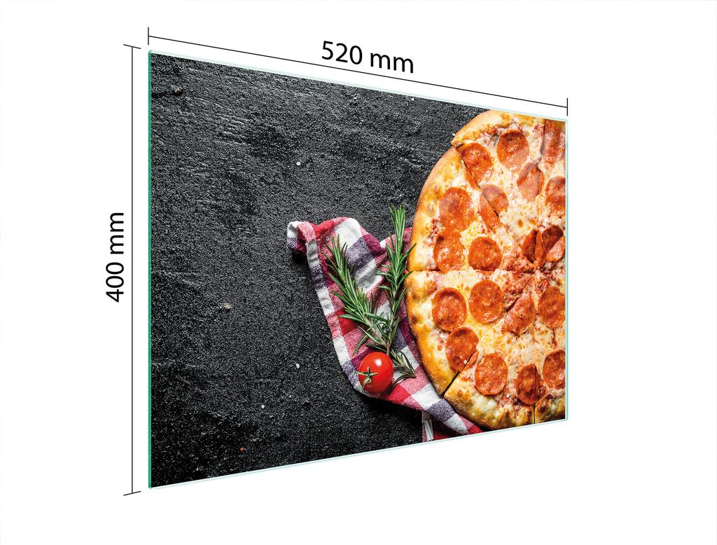 SZKLANA DESKA DO KROJENIA 52x40 PIZZA