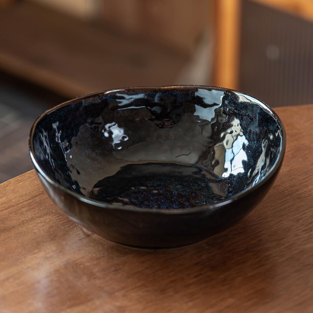 Creative Ingot Bowl Ceramic Household Retro Salad Bowl Household High Value Dish Bowl Noodle Bowl Restaurant Soup Bowl Bowl