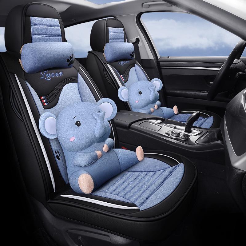 2020 Cartoon Buckwheat Car Seat Cushion - Full Cover, All-Season