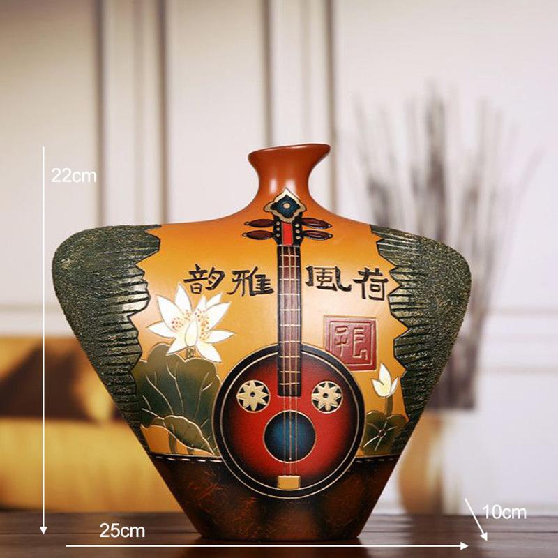 Vintage Yunnan Ethnic Minority Ceramic Vase Ornaments Crafts Home Room Table Decoration Study Office Desk Furnishing Accessories