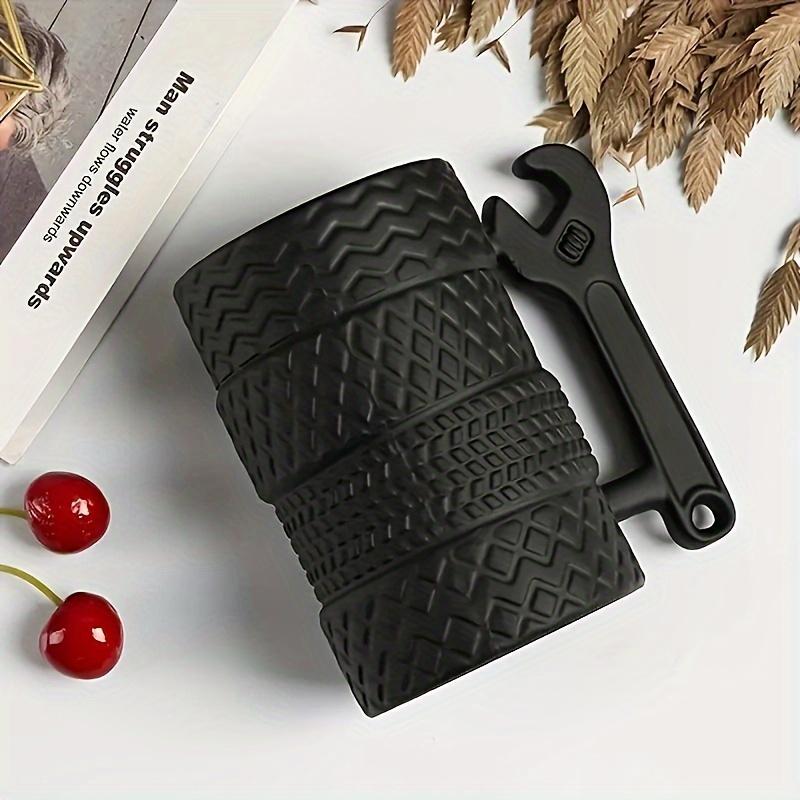 Creative Large Capacity Ceramic Mug Novelty Tire Design Cup for Wholesale Cross Border