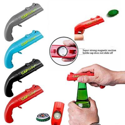 Cap Gun Öl Flasköppnare Bärbar Dryck Dricka Öppning Gun Cap Launcher Kök Party Supply Bar Verktyg Kökstillbehör