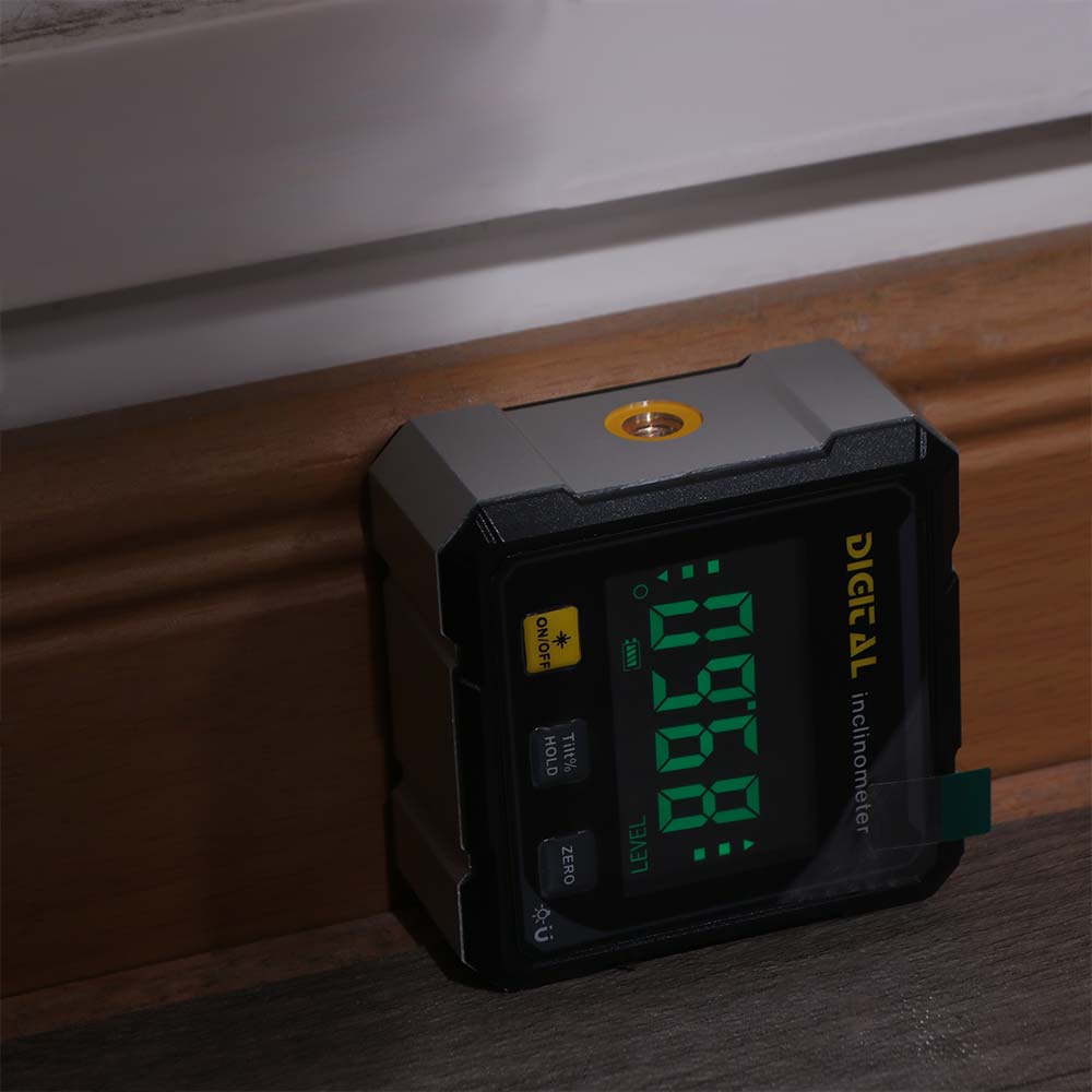 Magnetic Suction Level Protractor Inclinometer Four Sided Tilt Angle Box Electronic Level Laser
