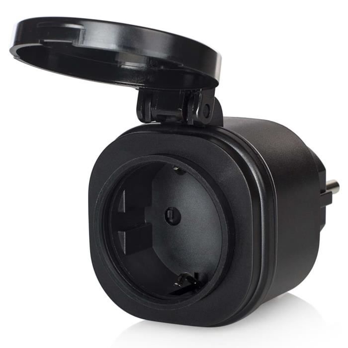 Smartwares Set De Mini Interrupteur D'extérieur 7,2x7,6x1,4 Cm Noir