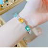 BELLA BOX Light Luxury Sugar Cube Aquamarine Yellow Paraiba Color Treasure Bracelet For Women's Daily Party Fashion Jewelry