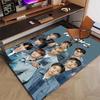 Custom Kpop Team Mat Personalized Name, Polyester Washable Indoor Entryway Rug, Gift for Christmas, Easter, Thanksgiving Day