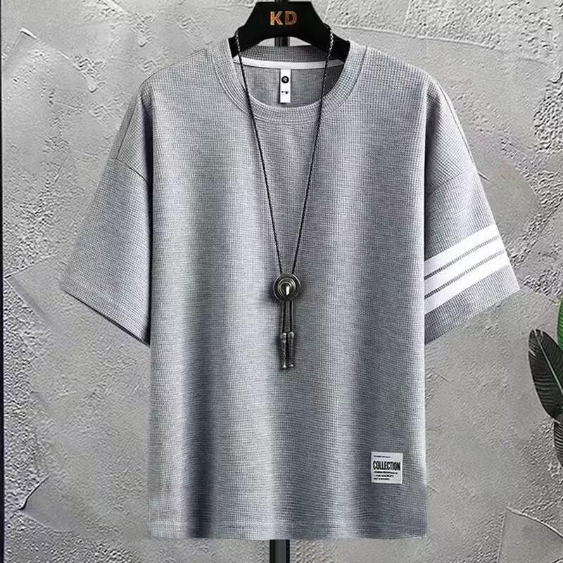 Summer Waffle Knit Loose Fit T-Shirt and Shorts Set
