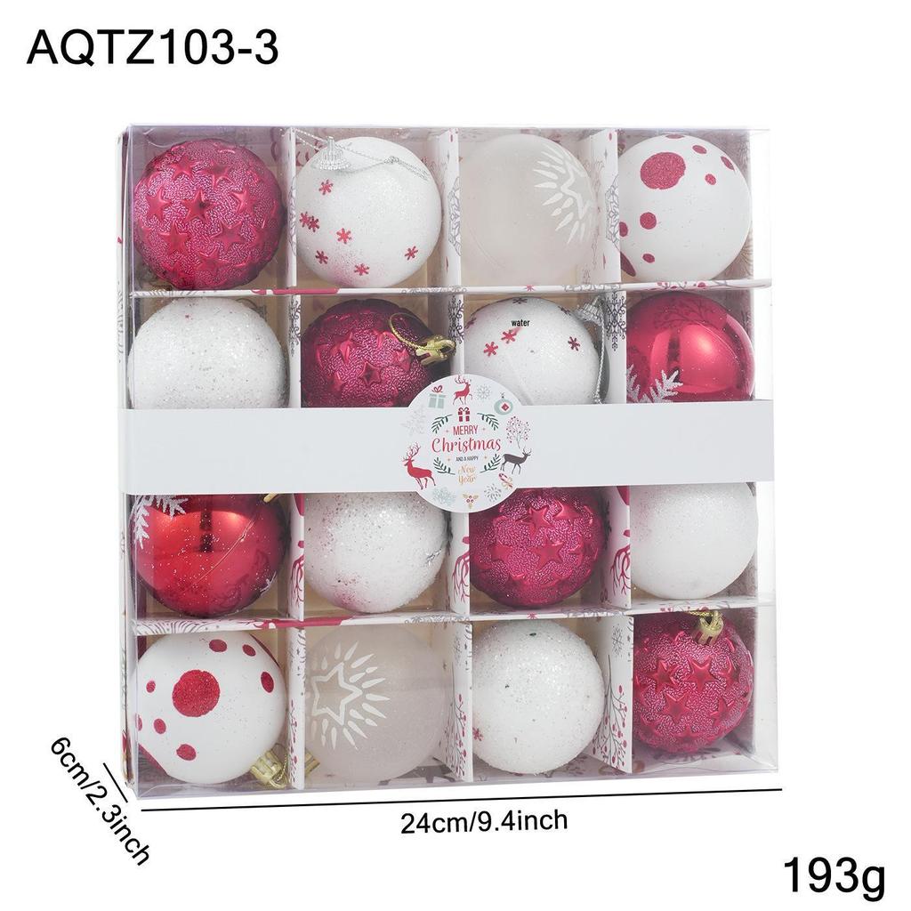 6cm Christmas Ball Pendant Set: Boxed Tree Ornaments for Festive Atmosphere