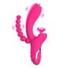 Dual-Ended Vibrating Dildo with Clitoral Suction & Licking, Intense Massage, Adult Toy for Women