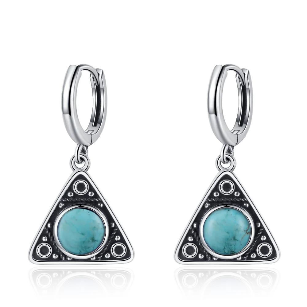 Neue Elegante Natürliche Kyanit Silber Tropfenohrringe für Damen Vintage Hochzeit Verlobung Creolen Ohrringe Geschenke