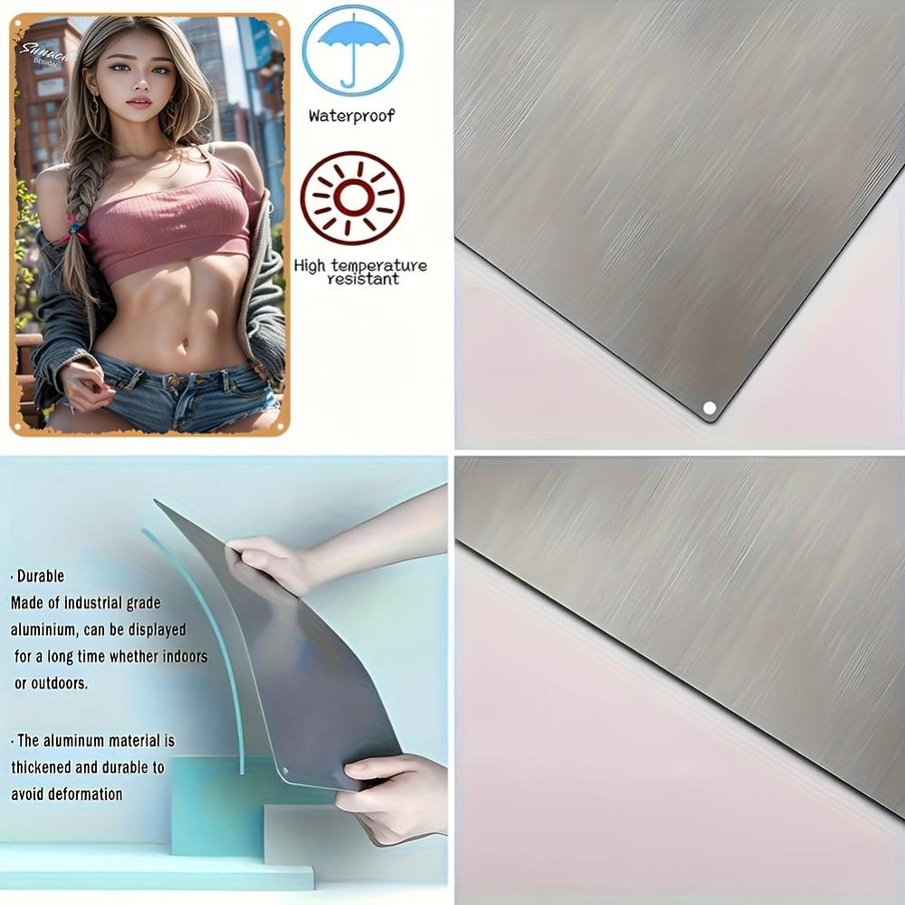 Vintage Aluminum Sign 2D Flat Design - Waterproof Dustproof Metal Wall Art, Aesthetic Decor for Home Bar Cafe, Perfect Birthday