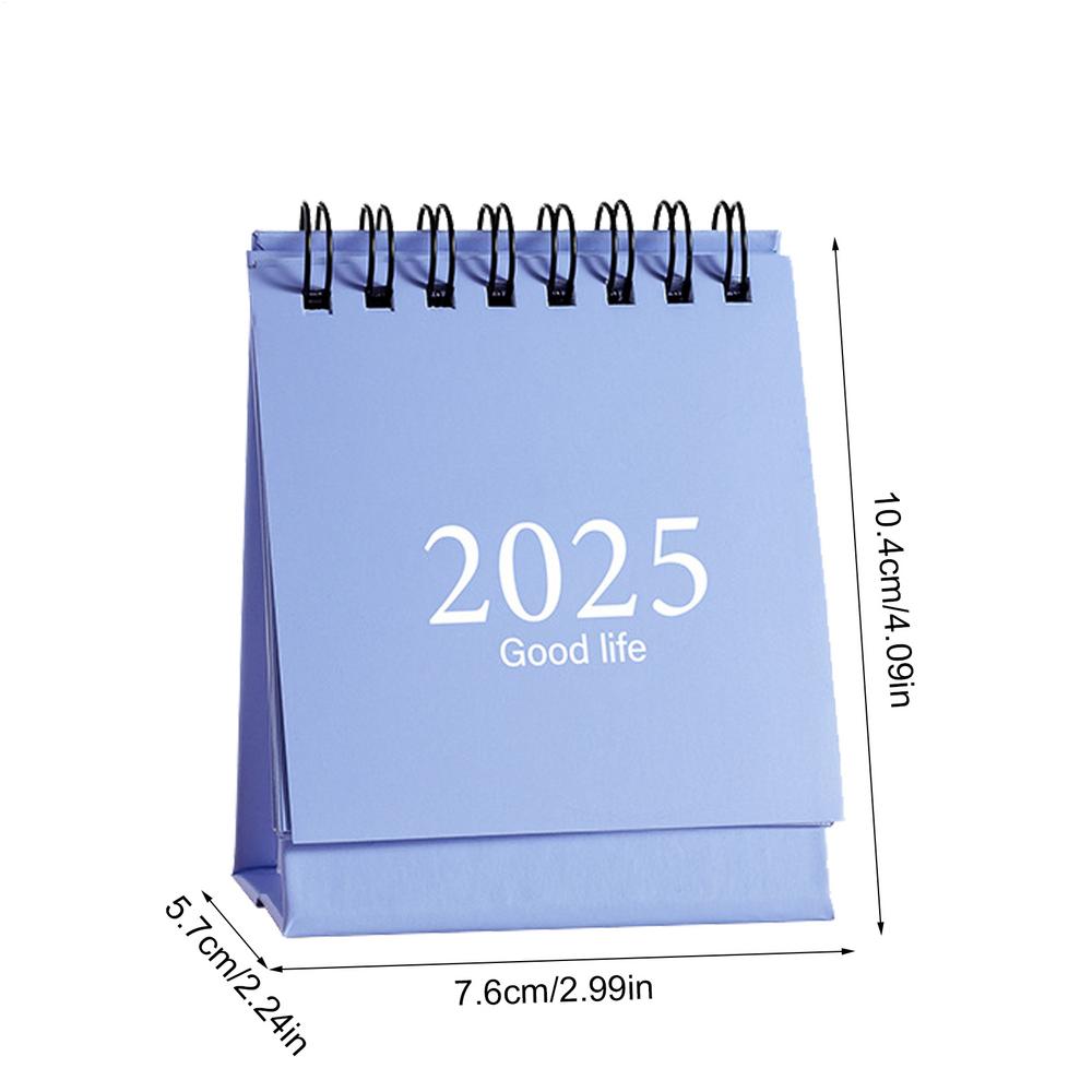 Small Desktop Calendar 2025 Mini simple small desk calendar Double-Sided Standing Flipping Calendar Desktop Decoration