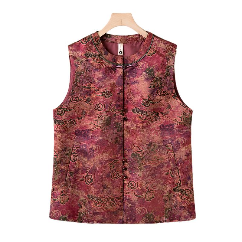 Langsha Women's Chinese Style Autumn Vest for Seniors
