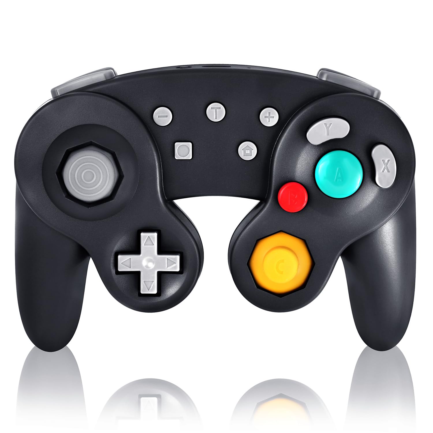 

Беспроводной геймпад Switch Pro типа Gamecube с вибрацией [K&SGAMER] (Турбо и Функция) (черный)