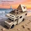 3D Wooden Puzzle Camper Van Scale Miniature DO-IT-YOURSELF Miniature Kit Handcrafted Present Home Decor Assembly Toy