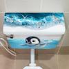 Sevimli Yüzen Penguen Tuvalet Stickerı Tuvalet Kapağı Hazne Stickerı Banyo Duvar Stickerı Kendinden Yapışkanlı Çıkarılabilir Çıkartmalar Ev Dekorasyonu