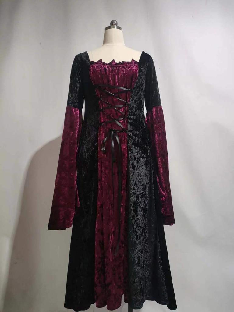 Medieval European Court Style Retro Party Dress for Women - Long Dress