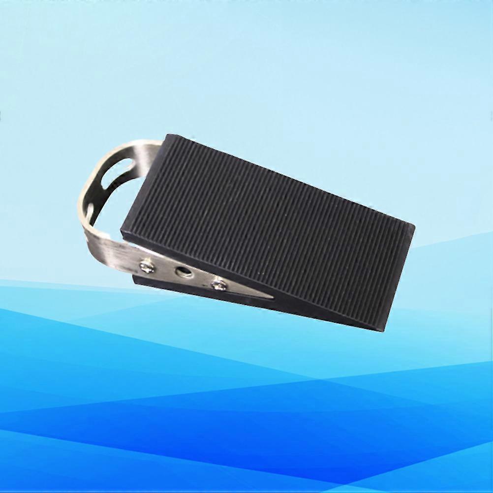 Door Stopper Safe Stainless Steel Rubber Guard for Home 3Pcs Black