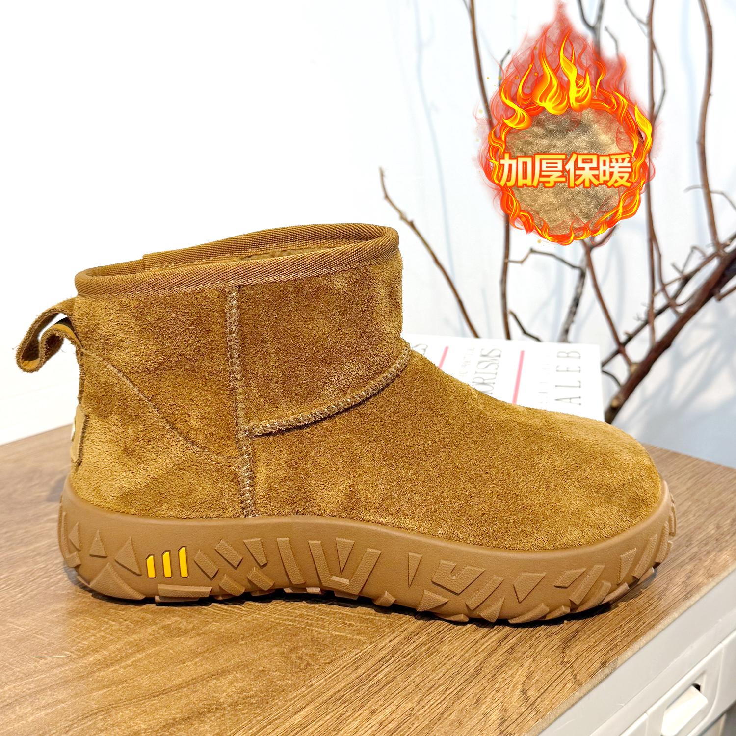 Ретро вельветовые зимние ботинки на толстой подошве женские зимние новые шипованная подошва нескользящие теплые короткие ботинки хлопковая обувь 35