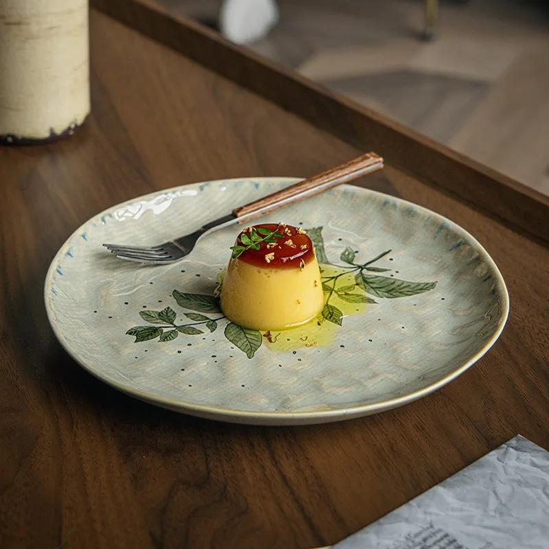 Ceramic Dinner Plate Steak Pasta Cake Dessert Plate Appetizer Tray Home Restaurant Food Plate Serving Dishes Porcelain Tableware