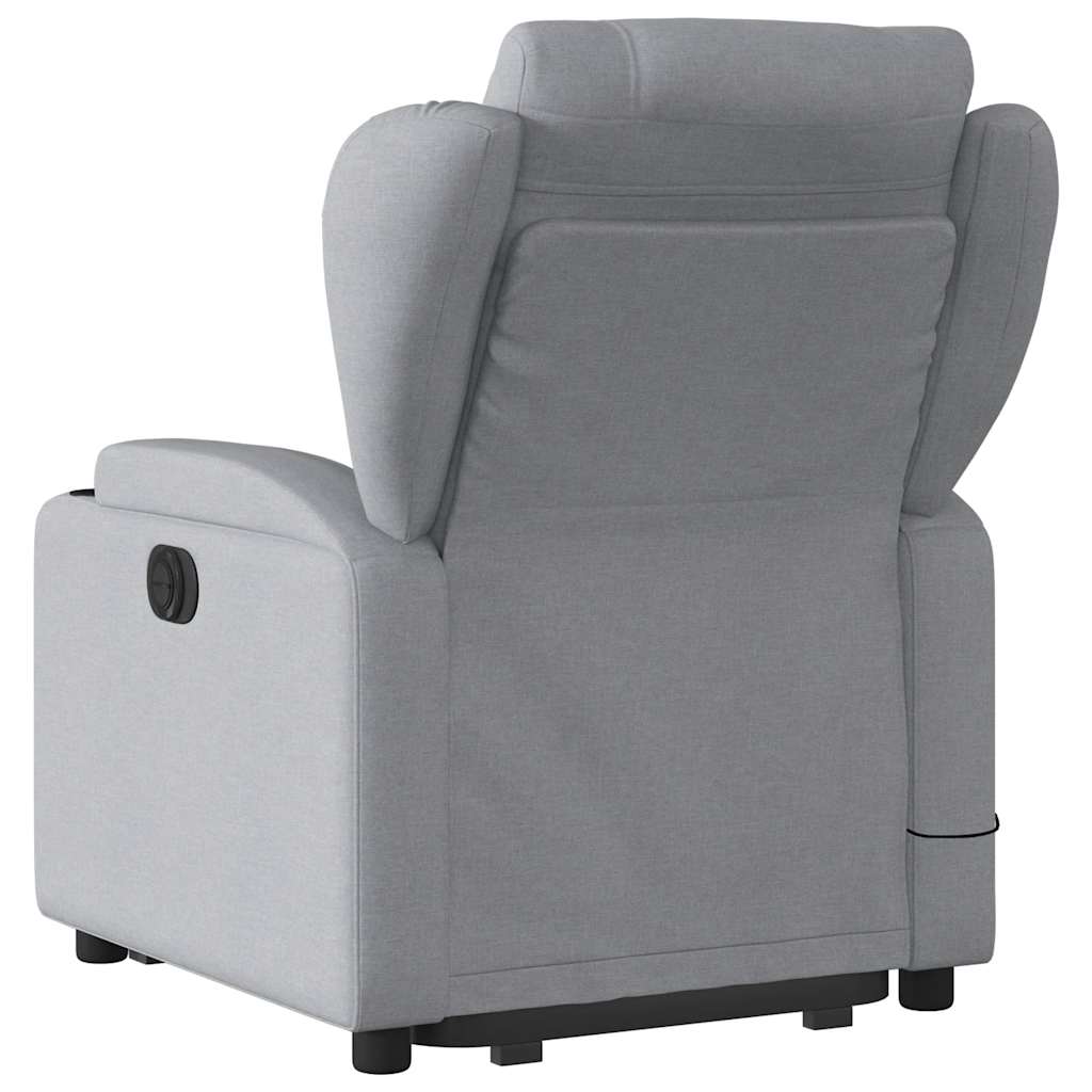 Vidaxl Lift-Up Massage Chair, Electric, Reclining, Light Gray