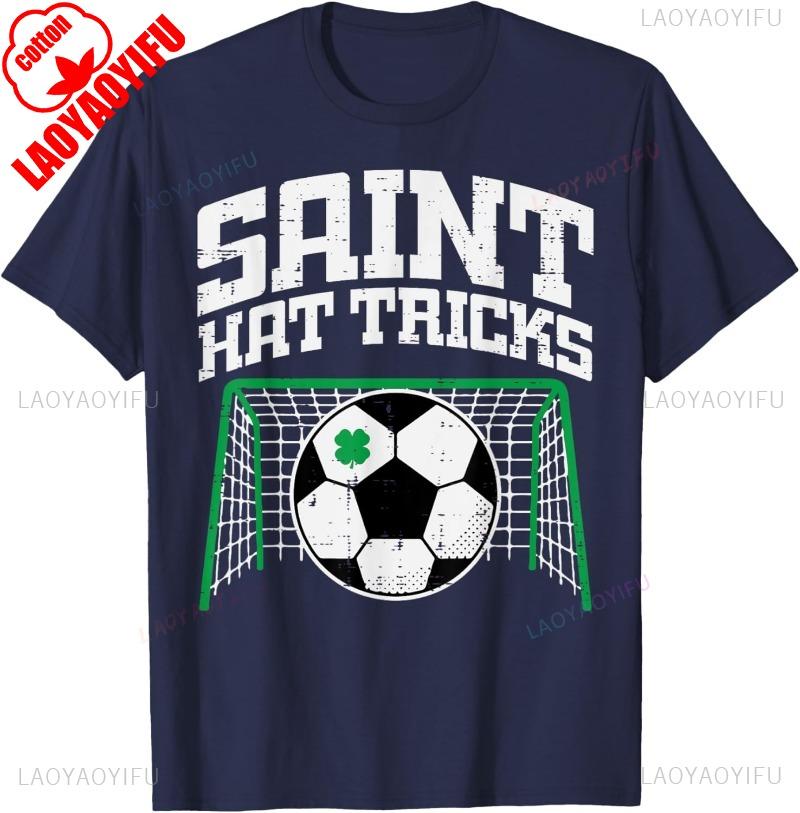 St Patricks Day Man T Shirt Soccer Saint Hat Tricks Pattys Men Boys Kids TShirt Trendy Cotton Outdoor Tops Summer Shortsleev