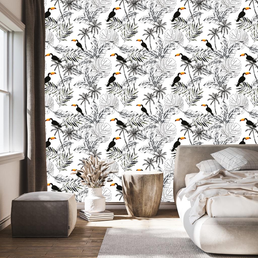 Toucans wallpaper for living room and bedroom 50x1000