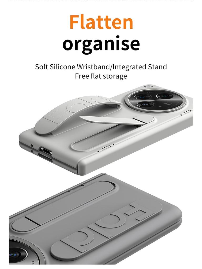 OnePlus Open Case: Full-Coverage Drop-Proof Design with Wrist Strap & Vertical Stand