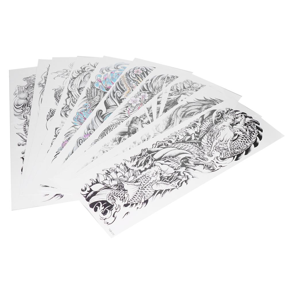 Realistické tetovací nálepky Falešné dočasné tetování Velká nálepka na celou ruku Vodotěsná tetovací šablona