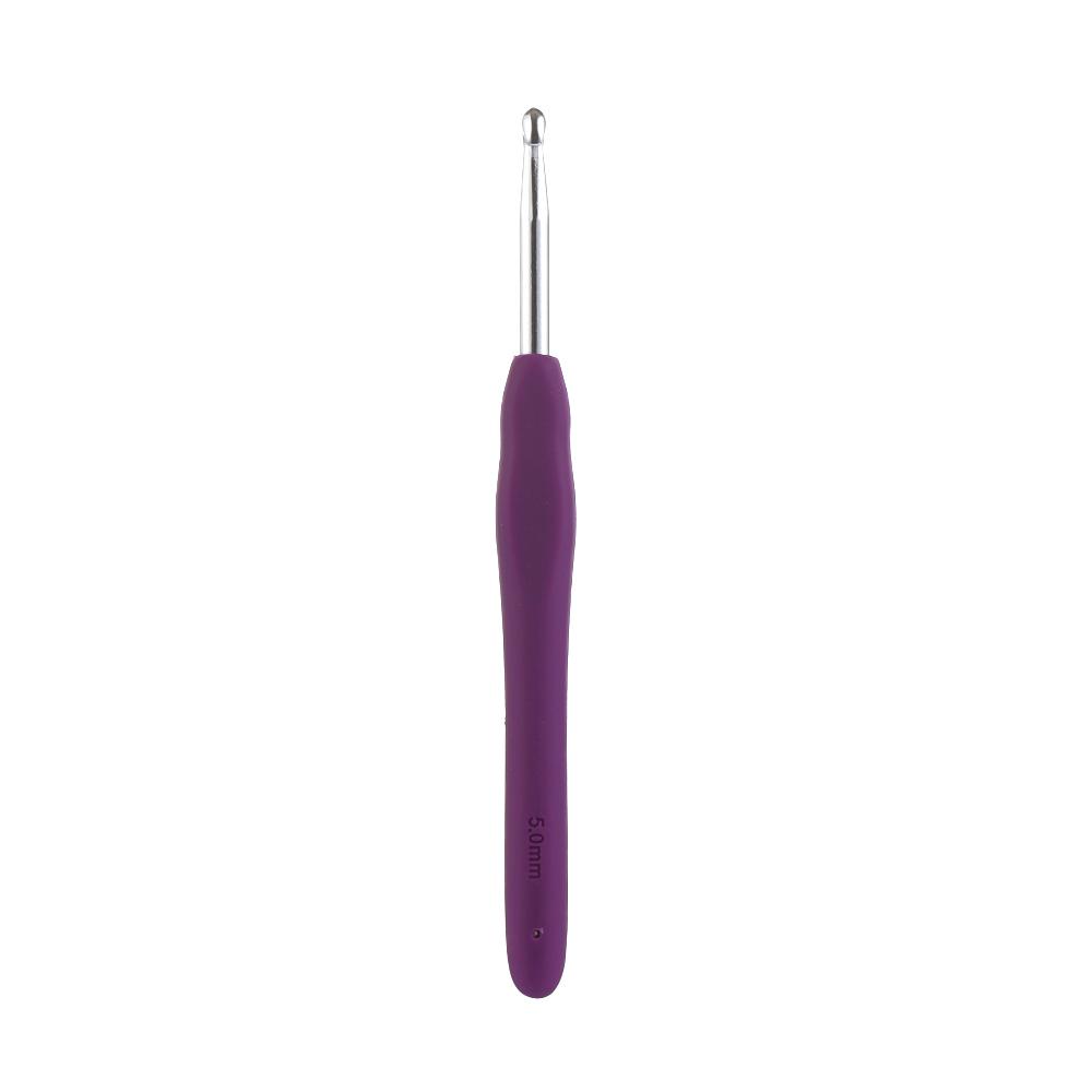 2.0-10mm Multicolor DIY Ergonomic Handle Weave Yarn Crochet Hook Knitting Needles Aluminum