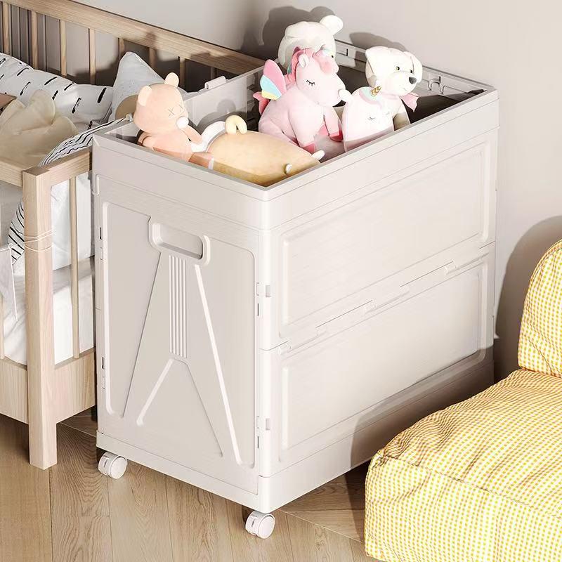 Three-Second Foldable Storage Box with Lid – Large Capacity Organizer for Toys, Clothes, and Snacks In Living Room or Bedroom