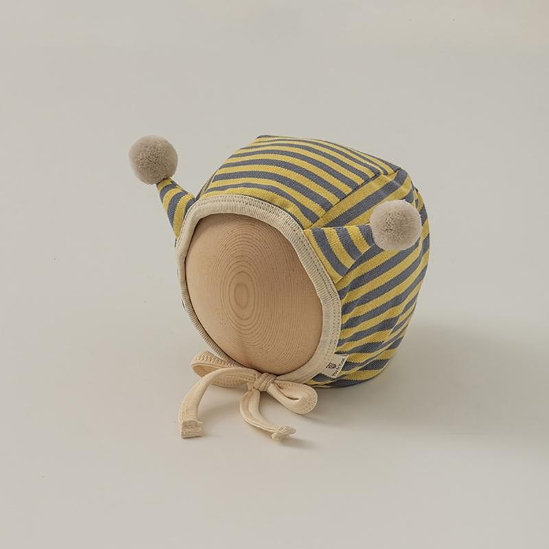 Frühlings Kleinkinder Ohrenklappenmütze mit Antennen-Optik & Verstellbarem Kinnband, 3-12M Säuglings Jungen Mädchen Ohrenschutz Mütze