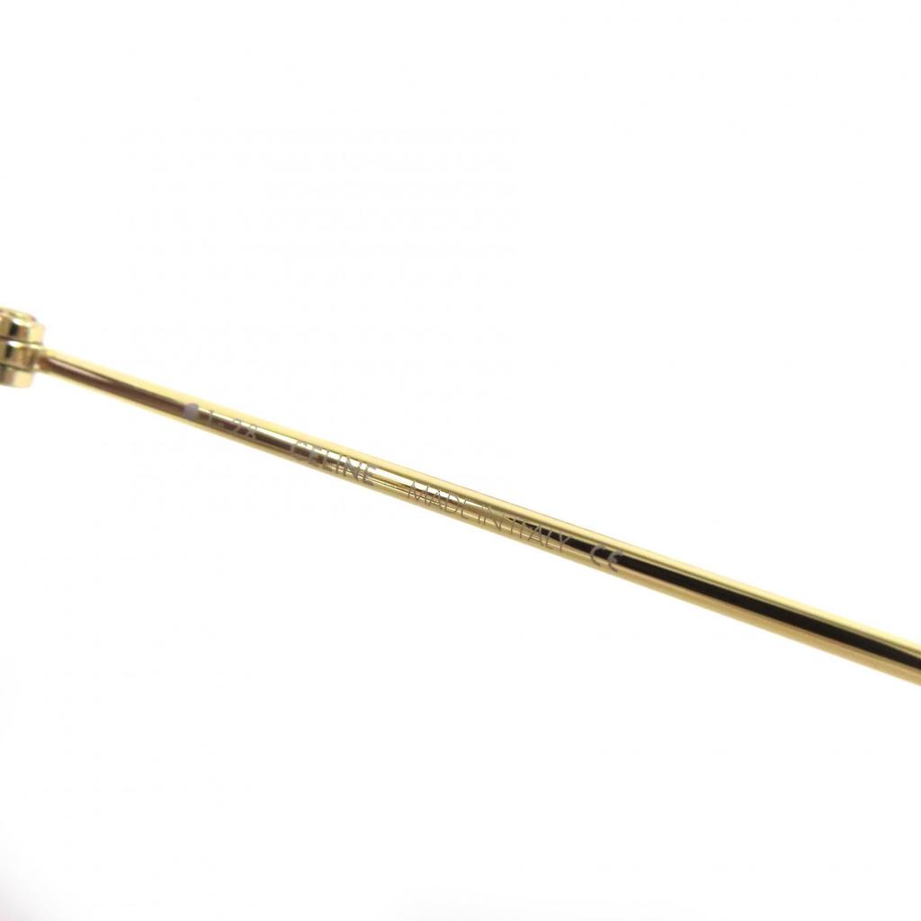 Excellent CELINE sunglasses Two Bridges Teardrop gold cotton mens CL40062U Used