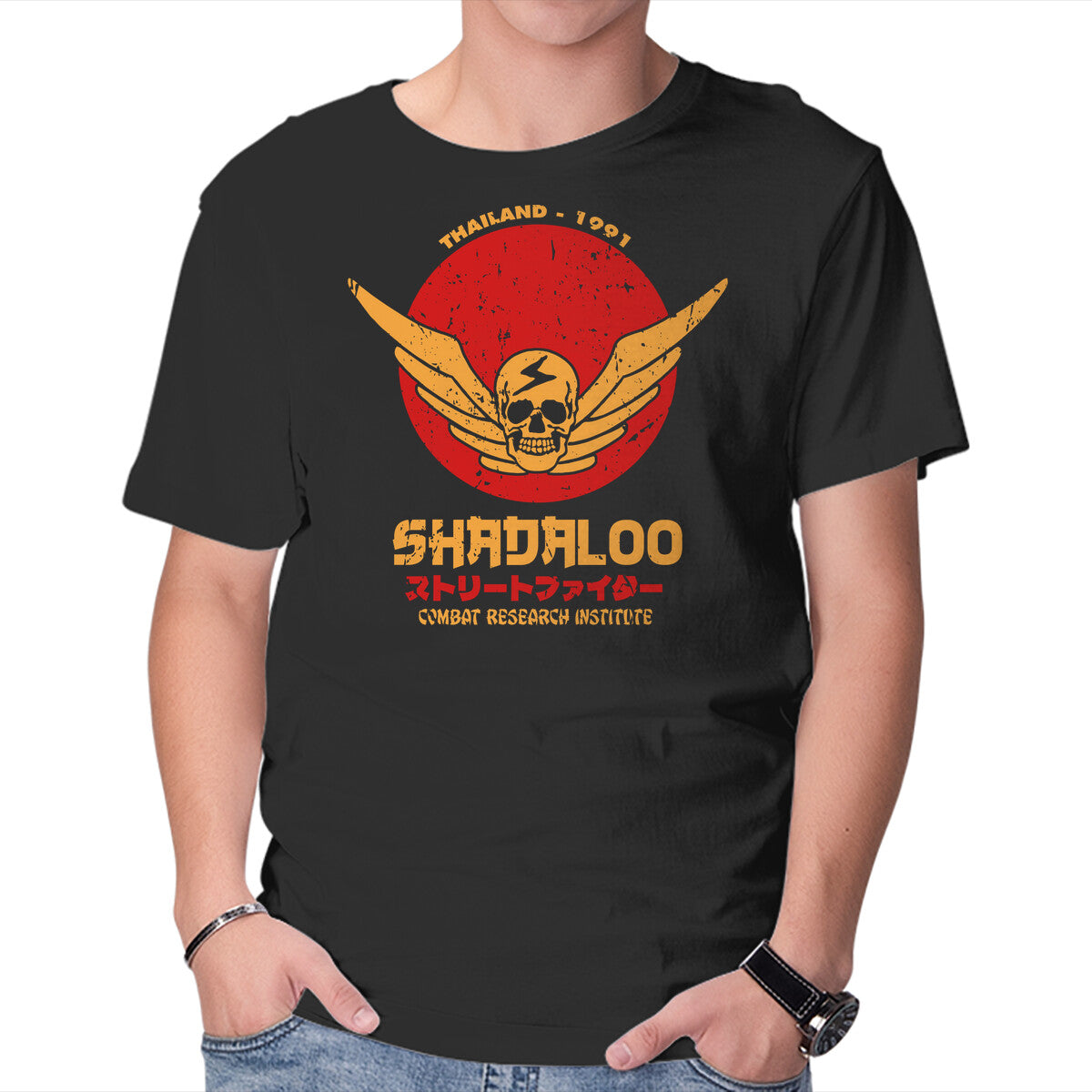 Unisex Crew Neck T-Shirt Combat Research Institute Graphic Short Sleeve Casual Tee M